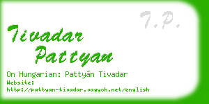tivadar pattyan business card