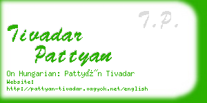 tivadar pattyan business card